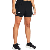 Short Donna Under Armour Ua Fly By 2In1 Nero | NonSoloSport
