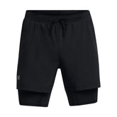 Shorts Uomo Under Armour Launch 2in1 Nero | NonSoloSport