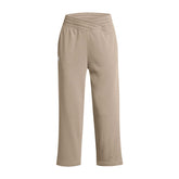 Pantaloni Donna Under Armour Ua Rival Terry Crop Wide Leg Beige | NonSoloSport