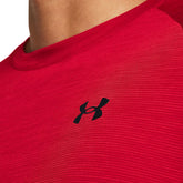 T-Shirt Uomo Under Armour Tech Textured Rosso Nero | NonSoloSport