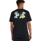 Under Armour T-Shirt Color Block Logo Left Chest Uomo Nero | NonSoloSport
