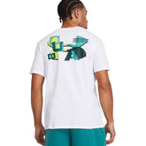 Under Armour T-Shirt Color Block Logo Left Chest Uomo Bianco | NonSoloSport