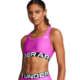 Bra Donna Under Armour HeatGear Armour Mid Branded Lilla | NonSoloSport