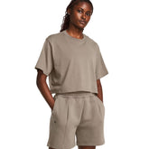 Under Armour T-Shirt Campus Boxy Crop Donna Grigio | NonSoloSport