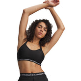 Bra Donna Under Armour Crossback Low Nero Bianco | NonSoloSport