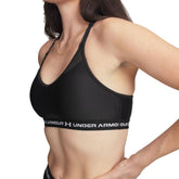 Bra Donna Under Armour Crossback Low Nero Bianco | NonSoloSport
