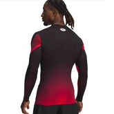Maglia Uomo Under Armour HeatGear Sublimated Crew Nero Rosso | NonSoloSport