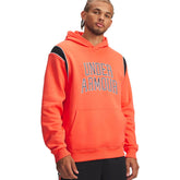 Felpa Uomo Under Armour Rival Fleece Rosso Nero | NonSoloSport