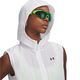 Gilet Donna Under Armour Rival Woven Ruched Bianco | NonSoloSport