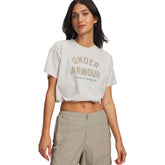 T-Shirt Donna Under Armour Bungee Hem Bianco | NonSoloSport