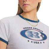 T-Shirt Donna Under Armour Ringer Grx Grigio Blu | NonSoloSport