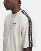 T-Shirt Uomo Under Armour Icon Heavyweight Taped Bianco Nero | NonSoloSport