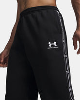 Pantalone Jogger Uomo Under Armour Icon Fleece Taped Nero Bianco | NonSoloSport