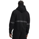 Maglia Uomo Under Armour Icon Fleece Taped Nero Bianco | NonSoloSport