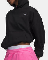 Felpa Donna Under Armour Icon Fleece Nero Bianco | NonSoloSport
