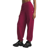 Pantalone Donna Under Armour Icon Fleece Gym Rosso Scuro | NonSoloSport