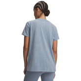 T-Shirt Donna Under Armour Rival Cotton Wash Azzurro | NonSoloSport