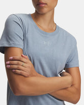 T-Shirt Donna Under Armour Rival Cotton Wash Azzurro | NonSoloSport