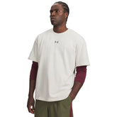 T-Shirt Uomo Under Armour Heavyweight Metal Logo Bianco | NonSoloSport