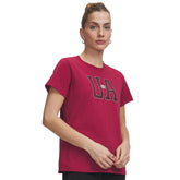 T-Shirt Donna Under Armour Icon Fleece Graphic Bordeaux | NonSoloSport