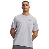 T-Shirt Uomo Under Armour Tech Utility Grigio Rosso | NonSoloSport