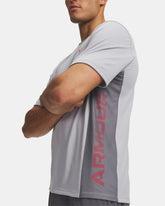 T-Shirt Uomo Under Armour Tech Utility Grigio Rosso | NonSoloSport