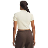 T-Shirt Donna Under Armour Rival Rib Beige | NonSoloSport