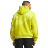Felpa Uomo Under Armour Icon Fleece Printed Giallo Fluo | NonSoloSport