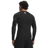 Maglia Uomo Under Armour HeatGear Compression Colorblock Nero Bianco | NonSoloSport