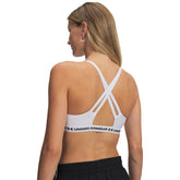 Reggiseno Donna Under Armour Crossback Low Strappy Bianco Nero | NonSoloSport
