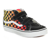 Vans Sk8-Mid Reissue Check Bambino Nero Arancione | NonSoloSport