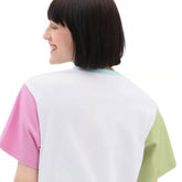Vans T-Shirt Left Chest Colorblock Donna Bianco | NonSoloSport